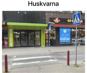 Large car screen in Husqvarna for advertising display