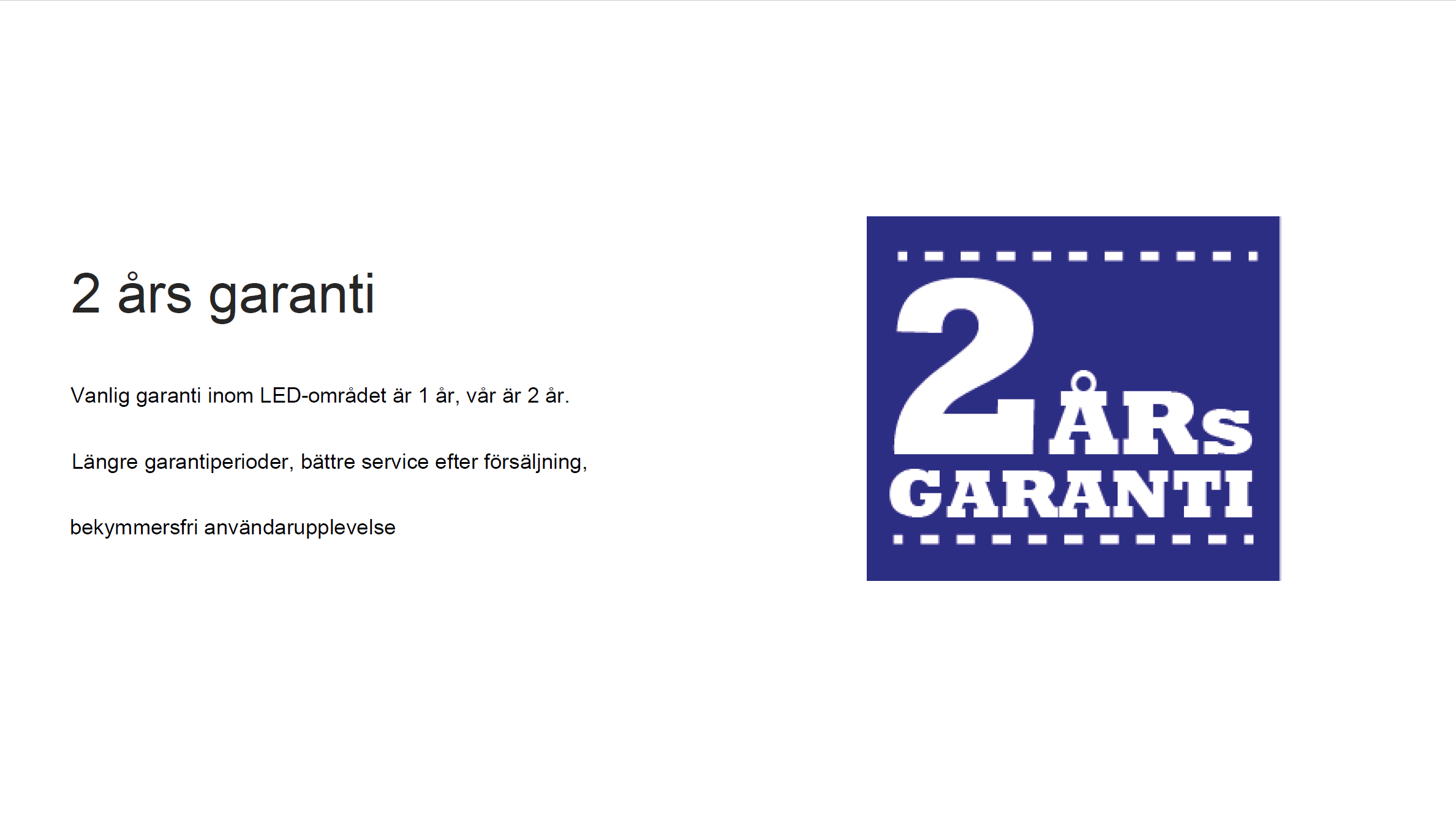 2 års garanti